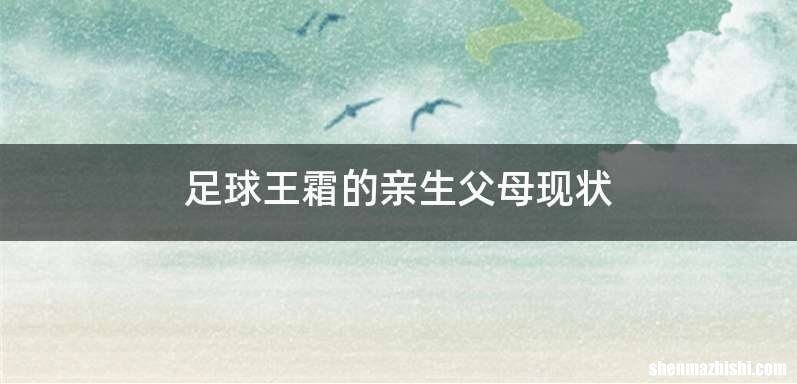 足球王霜的亲生父母现状