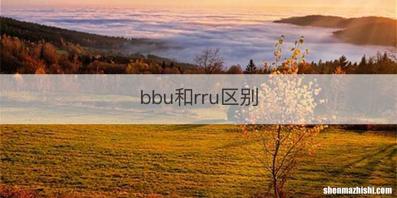 bbu和rru区别