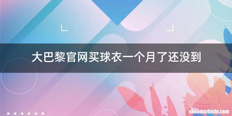 大巴黎官网买球衣一个月了还没到
