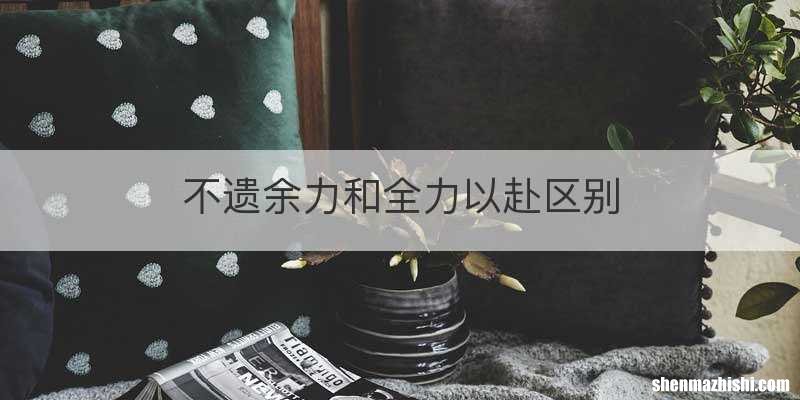 不遗余力和全力以赴区别