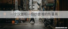 一个汉堡和一份炒面谁的热量高