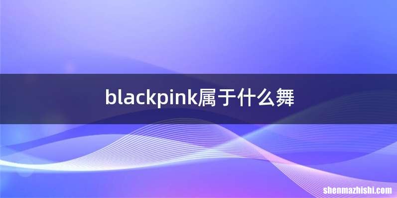 blackpink属于什么舞