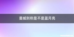 曼城别称是不是蓝月亮