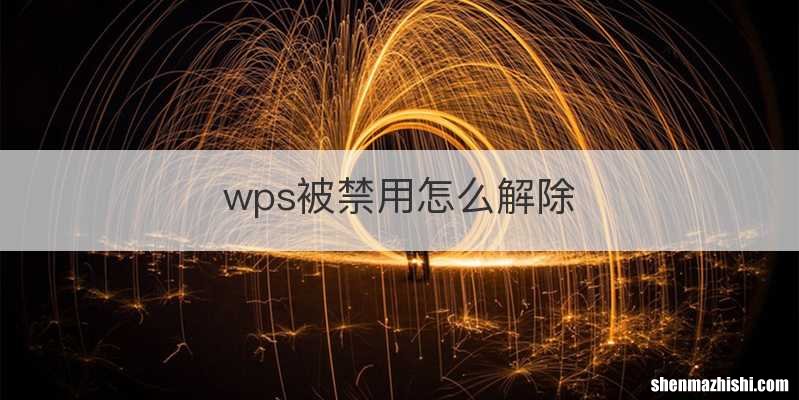 wps被禁用怎么解除