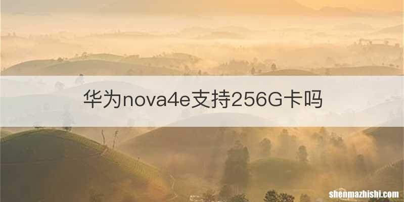 华为nova4e支持256G卡吗