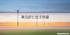 黄瓜虾仁饺子热量