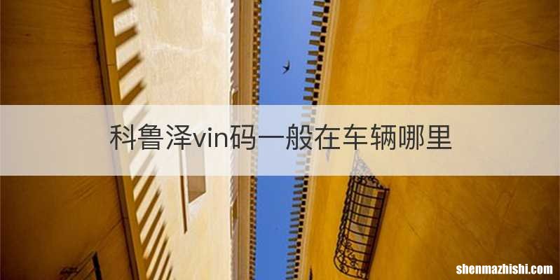 科鲁泽vin码一般在车辆哪里