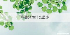 科鲁泽为什么显小