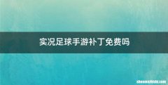 实况足球手游补丁免费吗