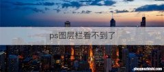 ps图层栏看不到了