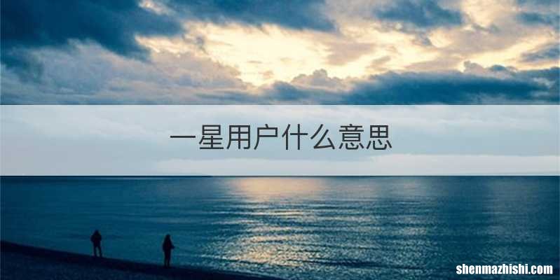 一星用户什么意思