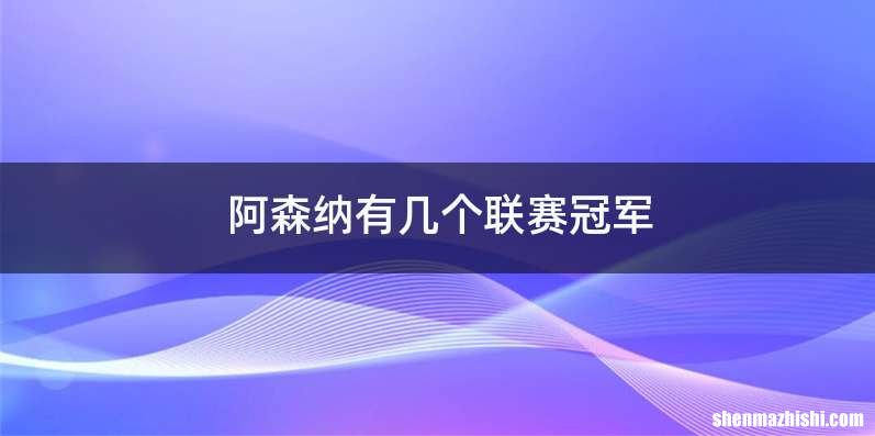 阿森纳有几个联赛冠军