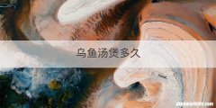 乌鱼汤煲多久