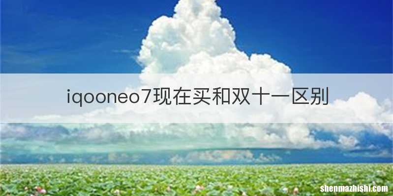 iqooneo7现在买和双十一区别