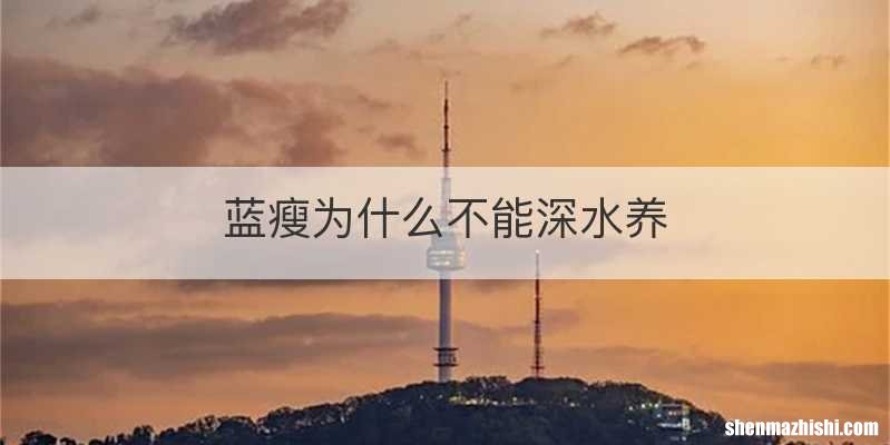 蓝瘦为什么不能深水养