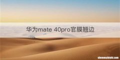 华为mate 40pro官膜翘边