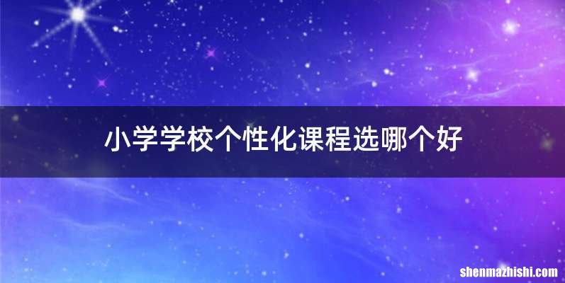 小学学校个性化课程选哪个好