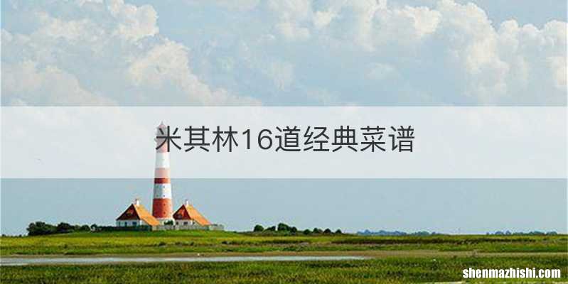 米其林16道经典菜谱