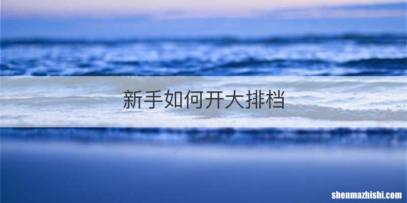 新手如何开大排档