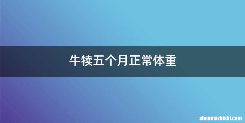 牛犊五个月正常体重