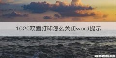 1020双面打印怎么关闭word提示