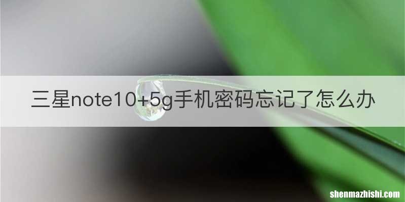 三星note10+5g手机密码忘记了怎么办
