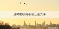 盘橄榄核用手套还是光手
