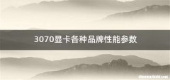 3070显卡各种品牌性能参数