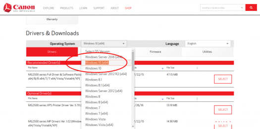 如何更新适用于WINDOWS10的佳能打印机驱动程序？