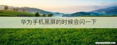 华为手机黑屏的时候会闪一下