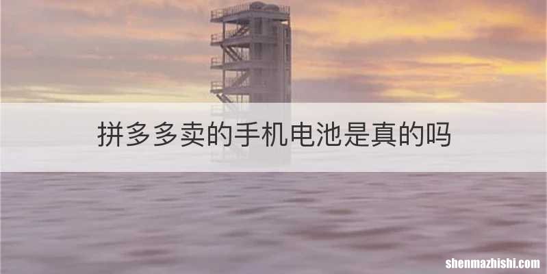 拼多多卖的手机电池是真的吗