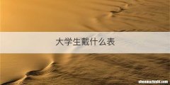 大学生戴什么表
