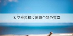 太空漫步和汝窑哪个颜色亮堂