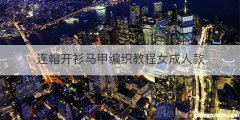 连帽开衫马甲编织教程女成人款