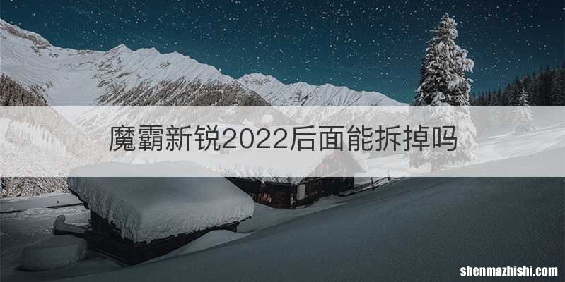 魔霸新锐2022后面能拆掉吗