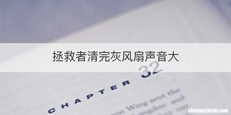 拯救者清完灰风扇声音大