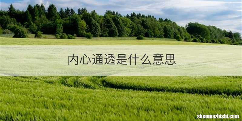 内心通透是什么意思