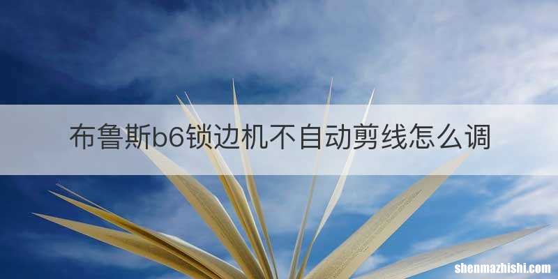 布鲁斯b6锁边机不自动剪线怎么调