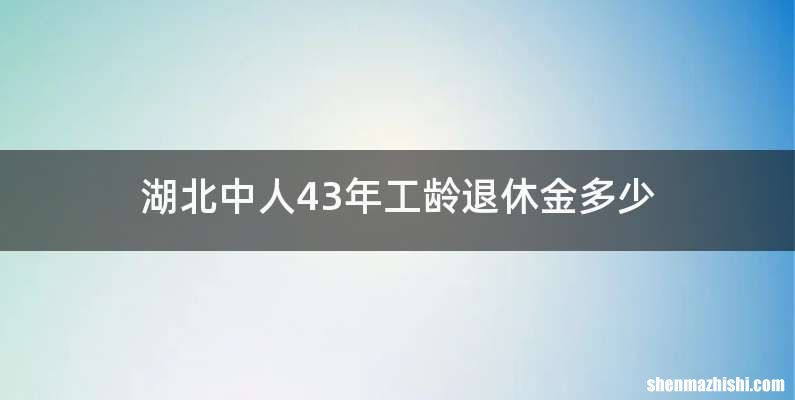 湖北中人43年工龄退休金多少