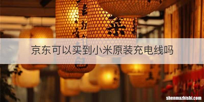 京东可以买到小米原装充电线吗