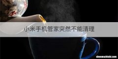 小米手机管家突然不能清理