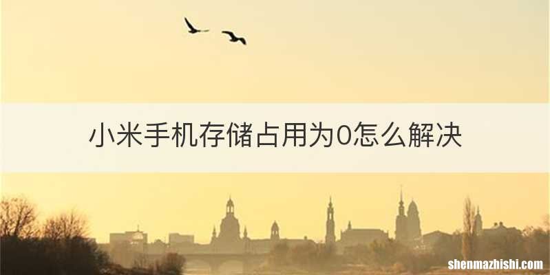 小米手机存储占用为0怎么解决