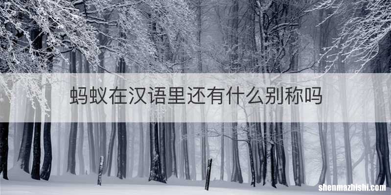 蚂蚁在汉语里还有什么别称吗