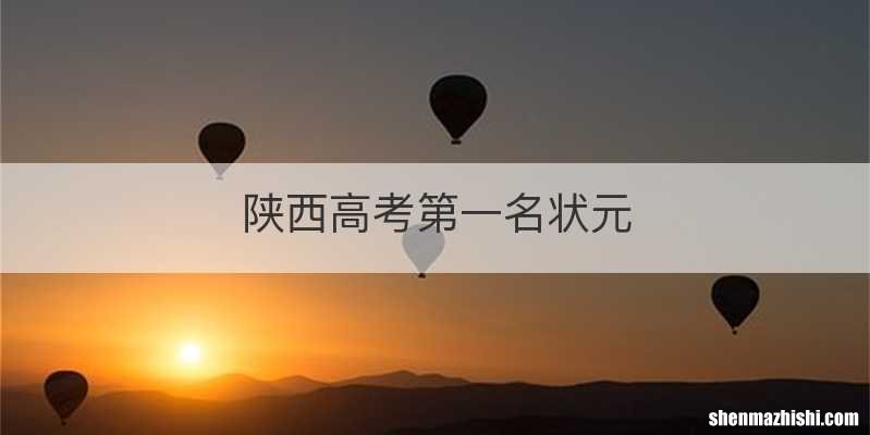 陕西高考第一名状元