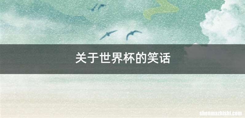 关于世界杯的笑话