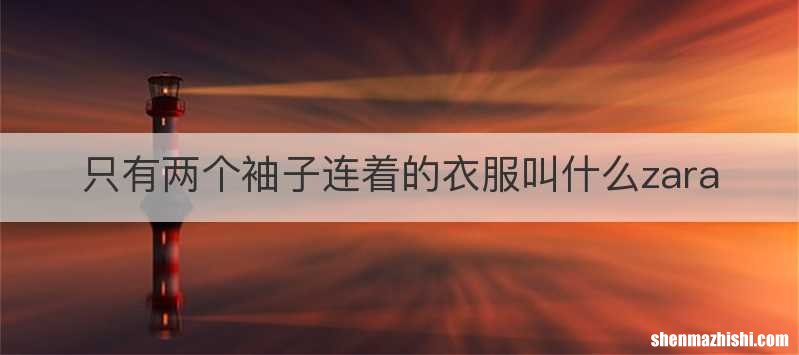 只有两个袖子连着的衣服叫什么zara