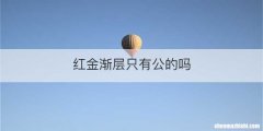 红金渐层只有公的吗