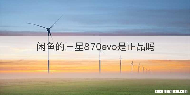 闲鱼的三星870evo是正品吗