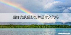 貂蝉皮肤猫影幻舞是永久的吗