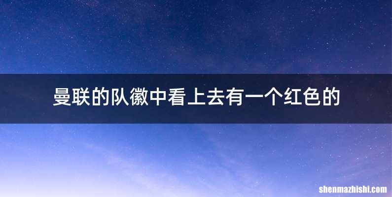 曼联的队徽中看上去有一个红色的